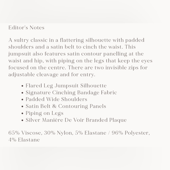 Maniére De Voir Satin Contour Flared Jumpsuit (US 10) Black - Picture 9 of 11